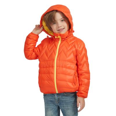 China Factory Low Price Casual Adjustable Bright Color Warm Keeping Hood Children Thermal Windproof Down Coat for sale