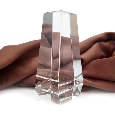 China Cube Crystal Customized By Hand For School Awards In Europe Crystal Trophy Blank Crystal Trophy for sale