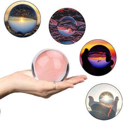 China Feng Shui Decorative Photography Optical K9 Glass Reflection Clear 40Mm Crystal Sphere Ball for sale