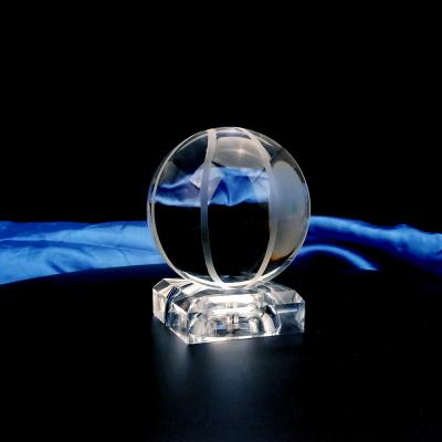 China OEM Feng Shui Crystal Ball Clear K9 Round Shape Glass Ornaments Clear Crystal Ball Souvenir Business Gift for sale