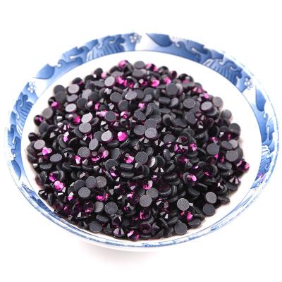 China Flatback Ss6 Dmc Fix Hot Fuchsia Crystal Rhinestones Loose Crystal Hotfix Rhinestones for sale