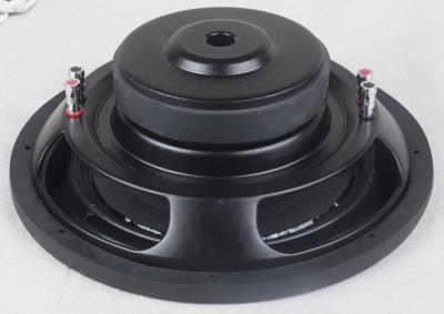 China Black Shallow Mount 10 Inch Subwoofer , Y35 Ferrite Magnet Slim Car Subwoofer for sale