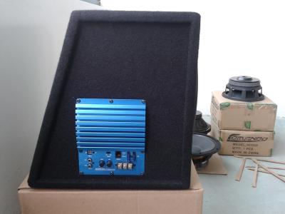 China Carpet Finished 10 Inch Subwoofer Box , Portable Car Stereo Boombox With Amplifier for sale