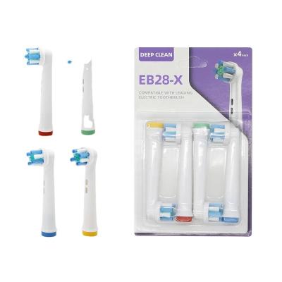 China Replacement Foldable Oral Standard Main Holder Electric Toothbrush Oral Brush Heads Tilts EB28-X One Set for sale