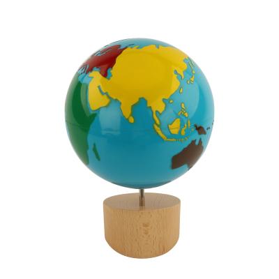 China Wooden Cloth Globe-World Parts Montessori Equipment Materials Geography Toy Montessori For AMS for sale