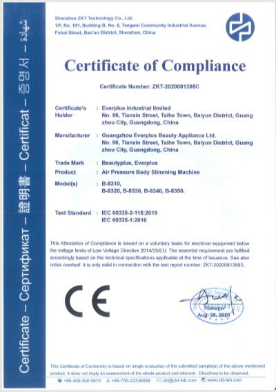 CE - Guangzhou Everplus Beauty Appliance Ltd.