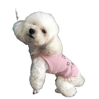 China 2021 NEW ARRIVAL Soild Printing Dog Clothes Summer Cute Dog Vest Viable for sale