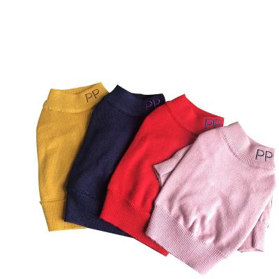 China Wholesale Simply Warm Colored Viable Dog Pet Winter Woolen Sweater For Small Dog Pet Customer for sale