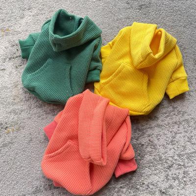 China Low MOQ Viable Autumn Winter Dog Apparel Custom Pet Clothes Solid Dog Pet Clothes Small Pet Hoodies for sale