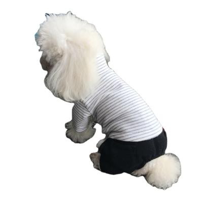 China Viable The Small Dog Design Overalls Pet Clothes Simply Color Matching Cotton Winter Pet Clothes for sale