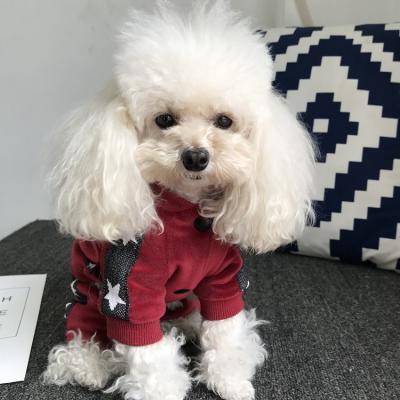 China Sustainable Winter Warm Dog Apparel With Plush Embroidered Quadruped Dog Fur Coat With Letter for sale