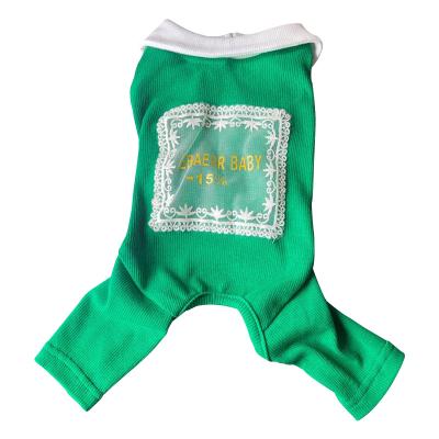 China Sustainable Dog Cat Puppy Clothes Colorful Leisure Lace Letter Pattern Dog Overalls for sale