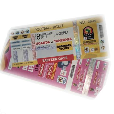 China paper & Cardboard Printing Embossing Security Hologram 3d Ticket Printed for sale