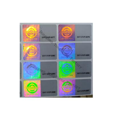 China Holographic Scratch Off Code / QR Barcode Covering Random Code Hologram Label / Seal / Sticker for sale