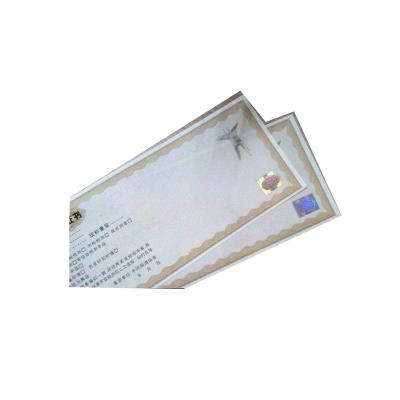 China Custom Watermark Image Watermark Anti-counterfeiting Paper Anti-counterfeiting Printing for sale