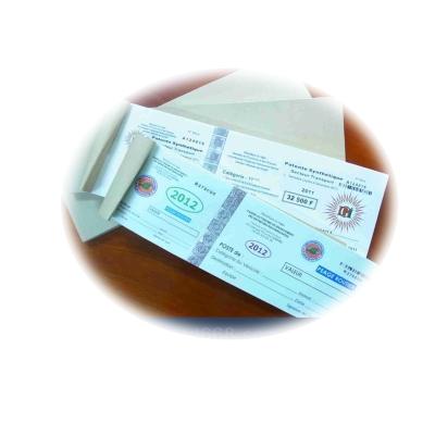 China paper & Hot Stamping Cardboard Security Watermark Thermal Paper Hologram Ticket for sale