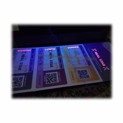 China Brand protection random design hot stamped hologram watermark security anti-counterfeiting invisible printing ticket/voucher/voucher for sale