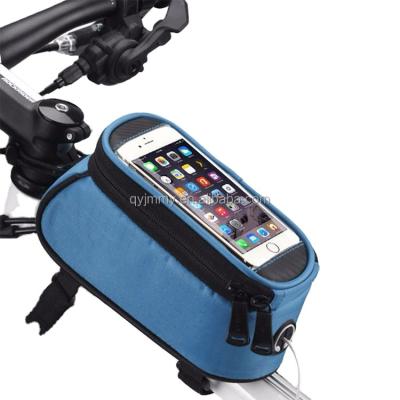 China Newcomer and OEM Accepted Screen Touch Nylon Bike Handle Bag 16*7.5*8.5cm for sale