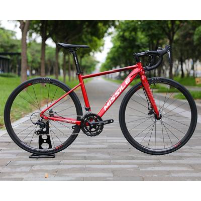 China Disc Road Bike Aluminum Alloy 700c Wheel Size 18 Speed ​​Aluminum Cheap Road Bicycle for sale