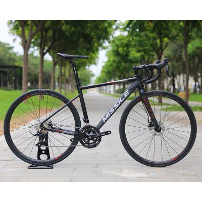 China Cheap Racing Aluminum MISSILE Road Bike Aluminum Alloy 700c Wheel Size 18 Speed ​​Road Bicycle With Rim Brake for sale