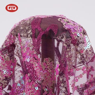 China Moq Viable Hot Fancy Small Mesh Cheap Sale Sequins Embroidered Fabric For Dress for sale