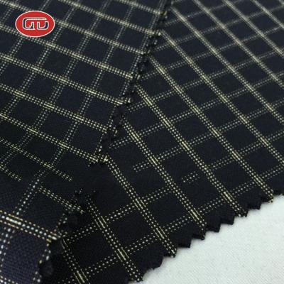 China Anti-Static Polyester Elastane Squishy Uniform Checks Business Pants Wedding Suit Fabric for sale