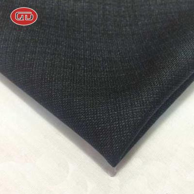 China Shaoxing Anti-Static Wholesale Black Satin Garment Polyester Suit Back Fabric for sale