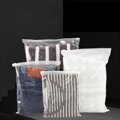 China Factory wholesale custom eco friendly frosted clear plastic zipper bag transparent custom bags recyclable with zipper for sale