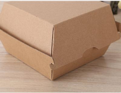 China Recyclable Support Custom Specification Writing Package Fast Food Box Paper Hamburger Gift Box for sale