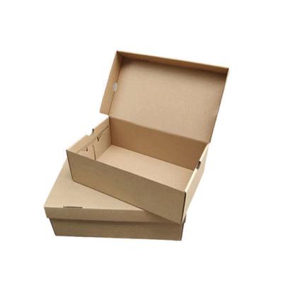 China 2021 Materials Economic Design Size Reused Customizable Logo Packaging Shipping Fold Corrugated Shoe Box for sale