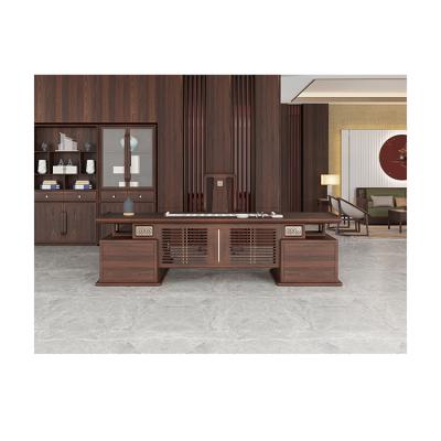 China 2022 Boss 2022 Unique Classic Luxury Wood Office Furniture Modern Desk Adjustable for sale