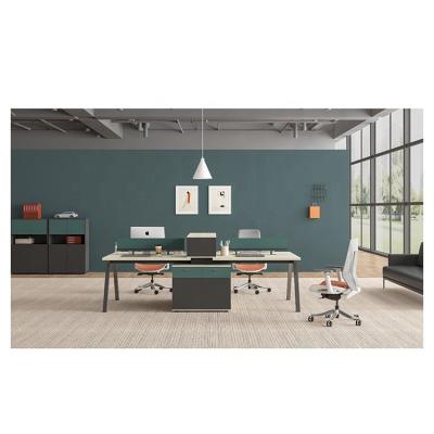 China Modern Desk Workstation Staff Table Office Furniture 4 Person Workstation Modren Executive Office Supplies for sale