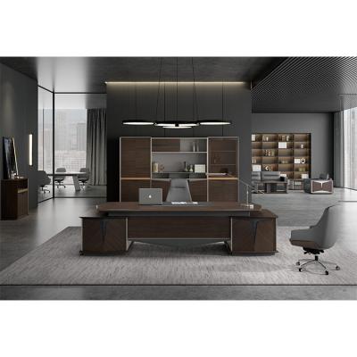 China Modern Wooden Office Furniture Executive Desk Table Boss Luxury Modern Executive Office Desk for sale