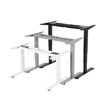 China (Height)Adjustable Hot Selling Drop Shipping Dual Motor With 3 Stage Furniture Sit Stand Electric Desk Electric Height Adjustable Desk for sale