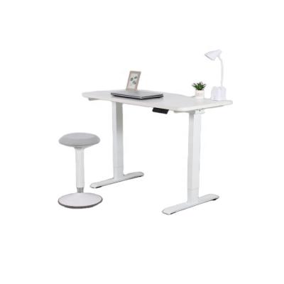 China (Height)Adjustable Stylish Graceful 3 Sections Dual Electric Adjustable Ergonomic Type Double Motor Stand Desktop Position Groove View for sale