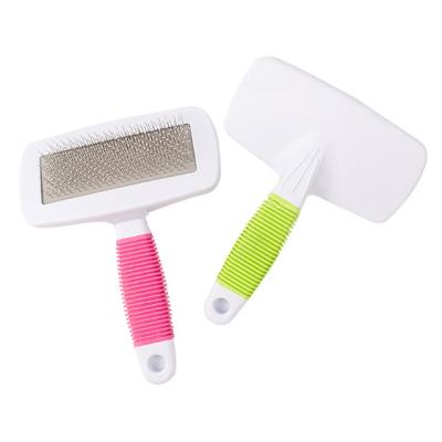 China Sustainable Wholesale Custom Cleaning Products ABS Dog Puppy Grooming Brush for sale