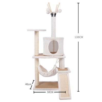 China High Quality Safe Cat House Popular Cat Tree Stocked Luxury Wooden Tower Wholesale for sale