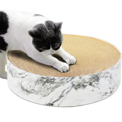 China Viable hot sale rounded cat scratcher bed board for sale