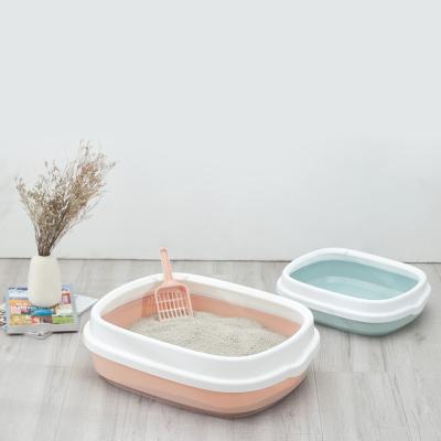 China Self Cleaning Self Cleaning Entrance Enclosure Tunnel Top Cat Litter Box With Scoop for sale