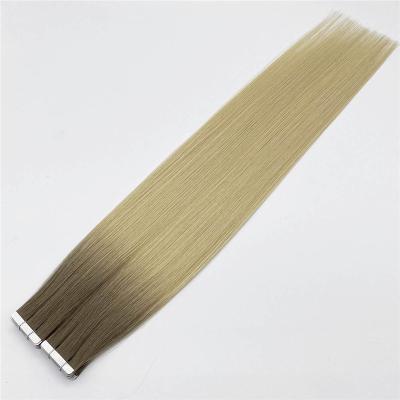 China Wholesale Silky Straight Wave Tape Hair Extension Ombre Color Cuticle Aligned Remy Tape In Hair for sale