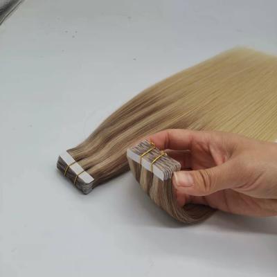 China 100% Double Drawn Straight Hair Extensions Tape Hair Factory Supply Directly For Women for sale