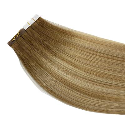 China Popular Hot Sale Silky Straight Wave Full Cuticle Aligned Tape In Hair Extensionstape In Hair 100% Hair Extensions for sale