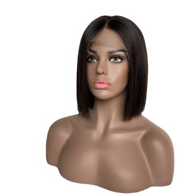 China Hot-selling Yaki Lead Wigs Virgin Hair Transparent Lace Front Bob Wigs For Black Women for sale