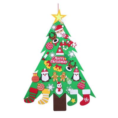 China Holiday Tree Ornament Christmas Decoration Removable And Portable Felt Decor for sale