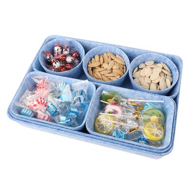 China One-Piece Drawer Storage Box Office Felt Viable Finished Storage Box 8-Piece Set for sale