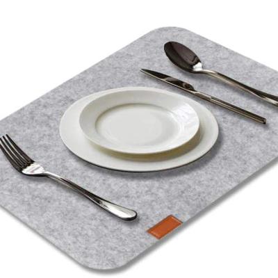 China Oilproof 2021 New Design Wool Felt Table Mat Rectangular Felt Table Mat Eco Coaster Felt Table Mat for sale