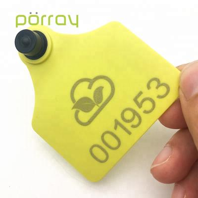 China Livestock identification long distance rfid UHF electronic animal reading ear tag for livestock management for sale