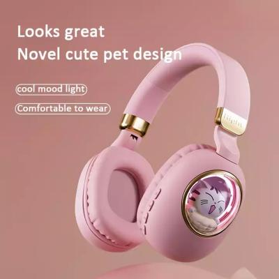 China Cute Funny Wireless Headband BT Pink Kids Cat Headset Earphone For Gift And For Promotion for sale