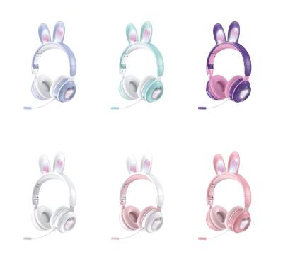 China BT 5.0 Wireless Unicorn Headband LED Rabbit Earphone and Cute Rabbit Headset for Girls for sale