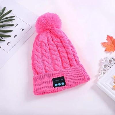 China High Quality Women's Winter Hat Headband BT Beanie Winter Hat For Women With Earphone-Microphones for sale